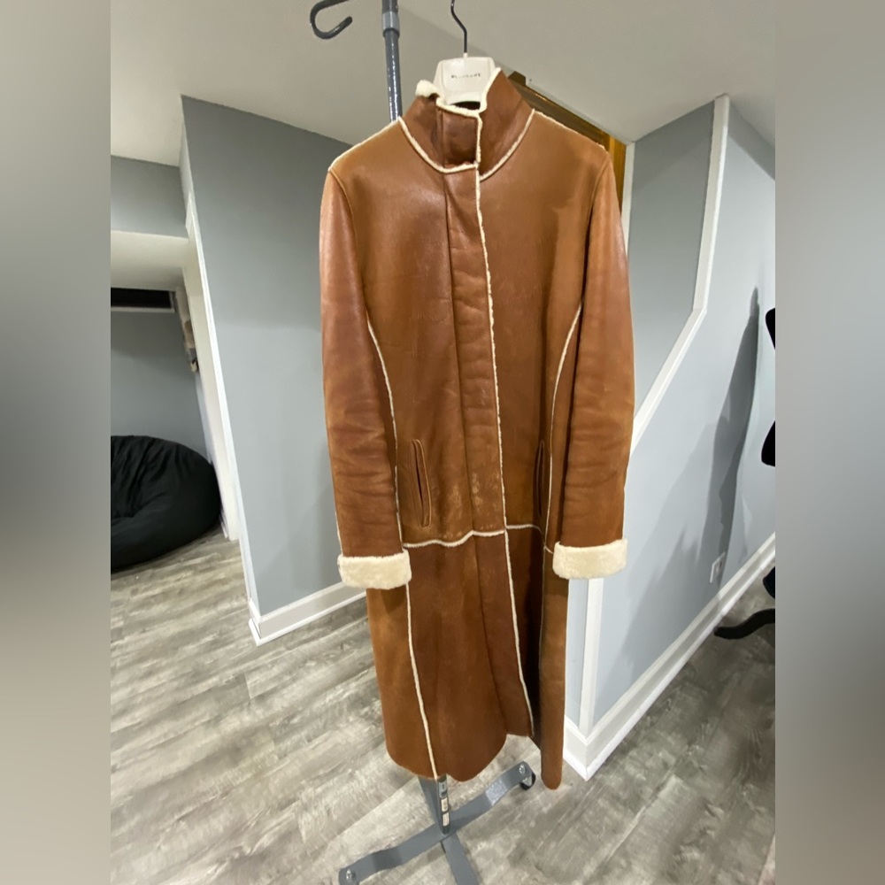 Burberry leather trench coat with soft lining